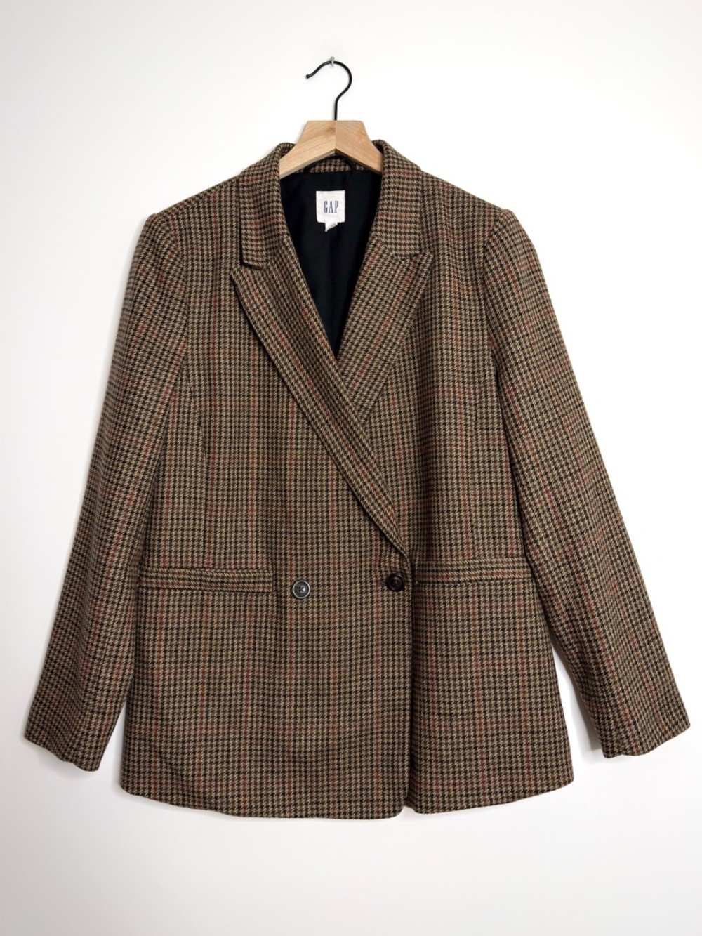Gap Double Breasted Blazer Wool Blend